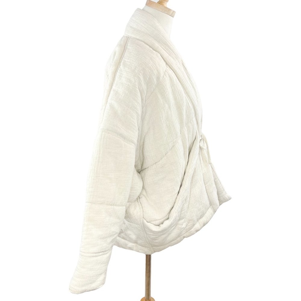 SOLD: 7115 by Szeki Sumo Gauze Puffer in Oatmeal sz S - Picture 3 of 7